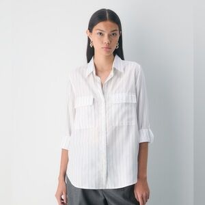 Aritzia Babaton Utility Shirt XL Hudson Stripe Admiral